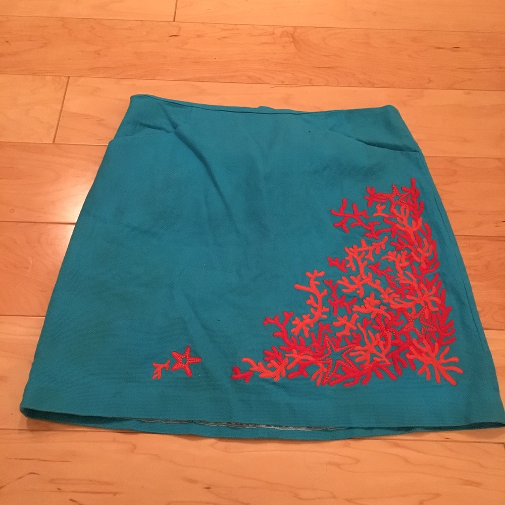 Lilly Turquoise Coral Skirt